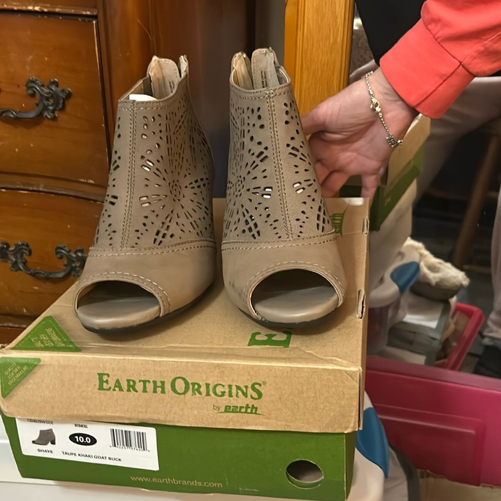 Taupe ankle boots
